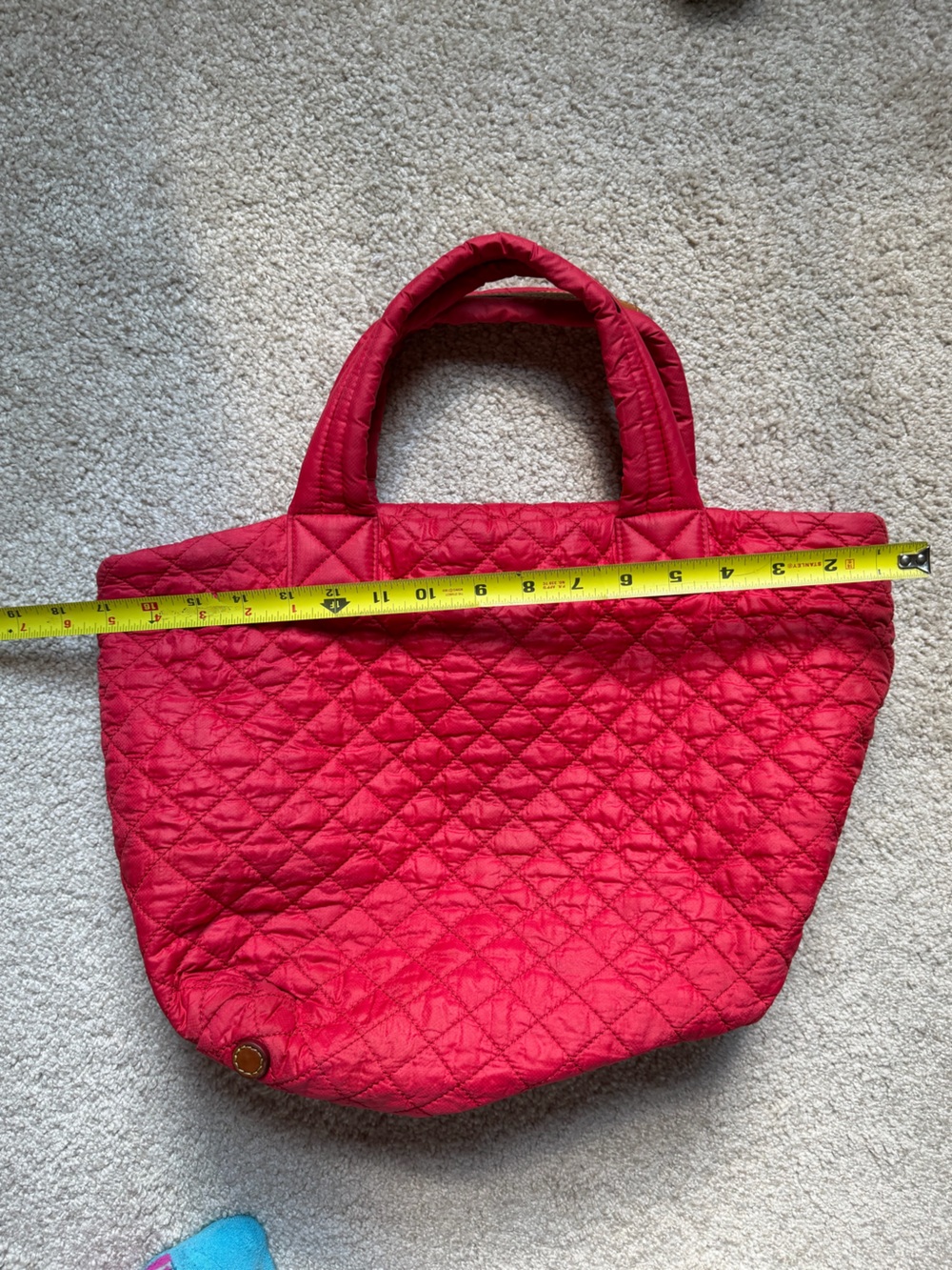 MZ Wallace Red Quilted Tote Bag - Spacious Everyday Carry - Picture 2 of 11